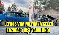 Lefkoşa'da meydana gelen kazada 3 kişi yaralandı