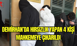 Demirhan’da Hırsızlık Yapan 4 Kişi Mahkemeye Çıkarıldı