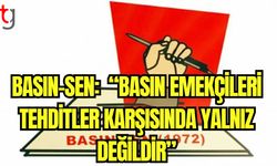 Basın-Sen: "Basın emekçileri tehditler karşısında yalnız değildir"