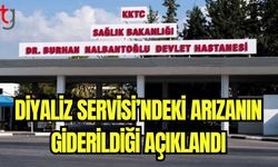 Diyaliz Servisi'ndeki arızanın giderildiği açıklandı