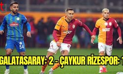 Galatasaray: 2- Çaykur Rizespor:1