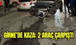 Girne'de kaza: 2 araç çarpıştı
