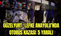 Güzelyurt -Lefke Anayolu'nda otobüs kazası: 5 yaralı