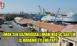 Liman-Sen Gazimağusa Limanı’nda üç saatlik iş bırakma eylemi yaptı