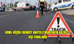 Girne-Küçük Erenköy Anayolu'nda Trafik Kazası: 2 Kişi Yaralandı