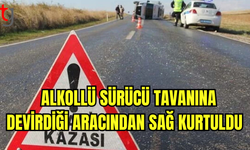 Süratli ve Alkollü Sürücü Kaza Yaptı, Yaralanan Yok