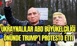 Ukraynanlılar ABD Büyükelçiliği önünde Trump'ı protesto etti