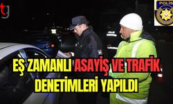 Eş zamanlı asayiş ve trafik denetimleri yapıldı