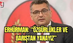 Erhürman: " Özgürlüklerden ve barıştan yanayız"