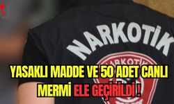 Yasaklı madde ve 50 adet canlı mermi ele geçirildi!