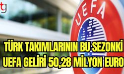 Türk takımlarının bu sezonki UEFA geliri 50,28 milyon Euro