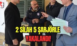 2 silah 5 şarjörle yakalandı!