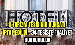 8 Turizm Tesisinin Ruhsatı İptal Edildi!!!