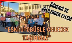 Öğrenci ve velilerden eylem: "Eski otobüsle gelecek taşınmaz"