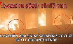 Gazze'de sözün bittiği yer! Alevlerin içindeki küçük kız böyle görüntülendi!