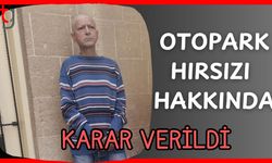 Otopark hırsızı hakkında karar verildi
