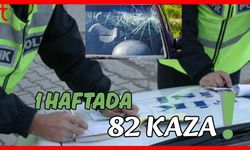 1 haftada 82 kaza!