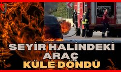 Seyir halindeki araç küle döndü