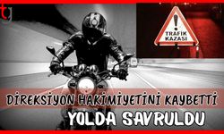 Direksiyon hakimiyetini kaybetti yolda savruldu