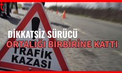 Dikkatsiz sürücü ortalığı birbirine kattı