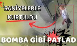 Saniyelerle kurtuldu: Bomba gibi patladı!