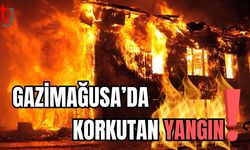 Gazimağusa'da korkutan yangın!