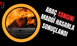 Alayköyde park halindeki araçta yangın çıktı
