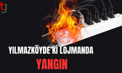 Yılmazköy'deki lojmanda yangın