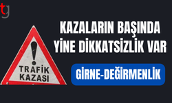 GİRNE-DEĞİRMENLİK ANA YOLUNDA TRAFİK KAZASI