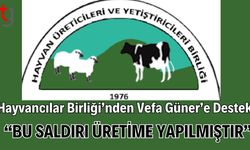 Hayvancılar Birliği’nden Vefa Güner’e Destek: “Bu Saldırı Üretime Yapılmıştır”