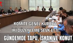 Komite Genel Kurul’a  İki Düzenleme Sevk Etti: Gündemde Tapu, İskan ve Konut