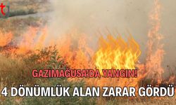 Gazimağusa’da Yangın! 4 Dönümlük Alan Zarar Gördü