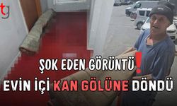 Şok eden görüntü! Evin içi kan gölüne döndü