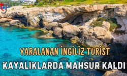 Yaralanan İngiliz turist kayalıklarda mahsur kaldı