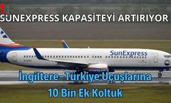 SunExpress Kapasiteyi Artırıyor: İngiltere-Türkiye Uçuşlarına 10 Bin Ek Koltuk