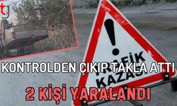 Kontrolden çıkıp takla attı: 2 kişi yaralandı