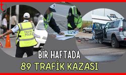 1 haftada 89 trafik kazası