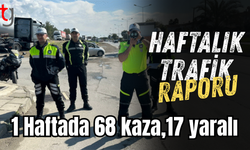 Haftalık Trafik Raporu: 1 Haftada 68 Kaza, 17 Yaralı