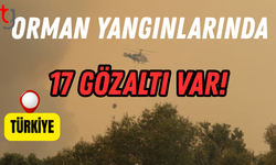 Orman yangınlarında 17 gözaltı var!