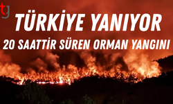 Orman yangının da ;Köyler boşaltıldı, asker sahaya indi