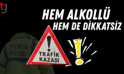 Alkollü sürücü kazaya sebebiyet verdi