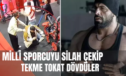 Milli sporcuya silah çekip, tekme tokat dövdüler