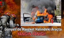 Gönyeli’de Hareket Halindeki Araçta Yangın Paniği!