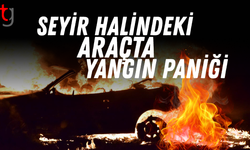 Boğazköy'de Seyir Halindeki Araç Alev Aldı
