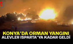 Konya'da orman yangını: Alevler Isparta sınırına dayandı