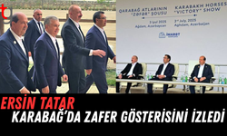 Cumhurbaşkanı  Tatar Liderlerle Zafer Gösterisini İzledi