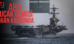 ABD uçak gemisi İran'ın kapısında görüntülendi