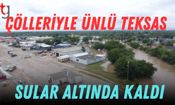 Çölleriyle ünlü Teksas, sular altında kaldı