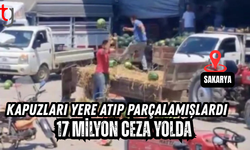 Karpuzları parçalayıp atan çiftçilere ceza yolda