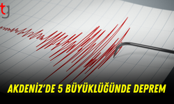 Akdeniz'de 5 büyüklüğünde deprem